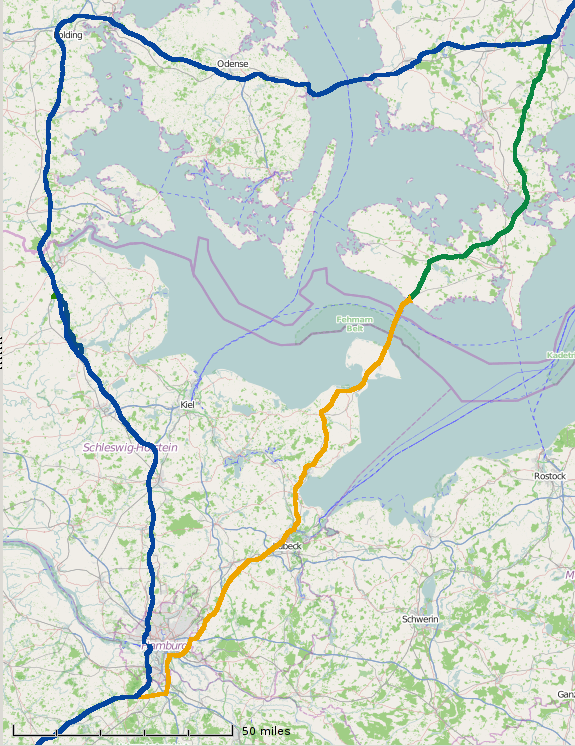 Storebælt/Fehmarn crossing map